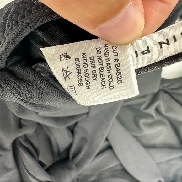 Robin Piccone Women's Sz 10 Margot Raffia O-Ring Lace Up Back One-Piece Swimsuit - Picture 4 of 10